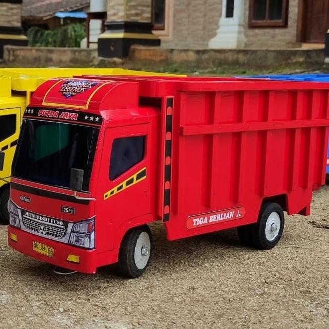 Baru Miniatur Mobil Truk Oleng Kayu Mainan Mobilan Truck Anak Laki P Storikatha