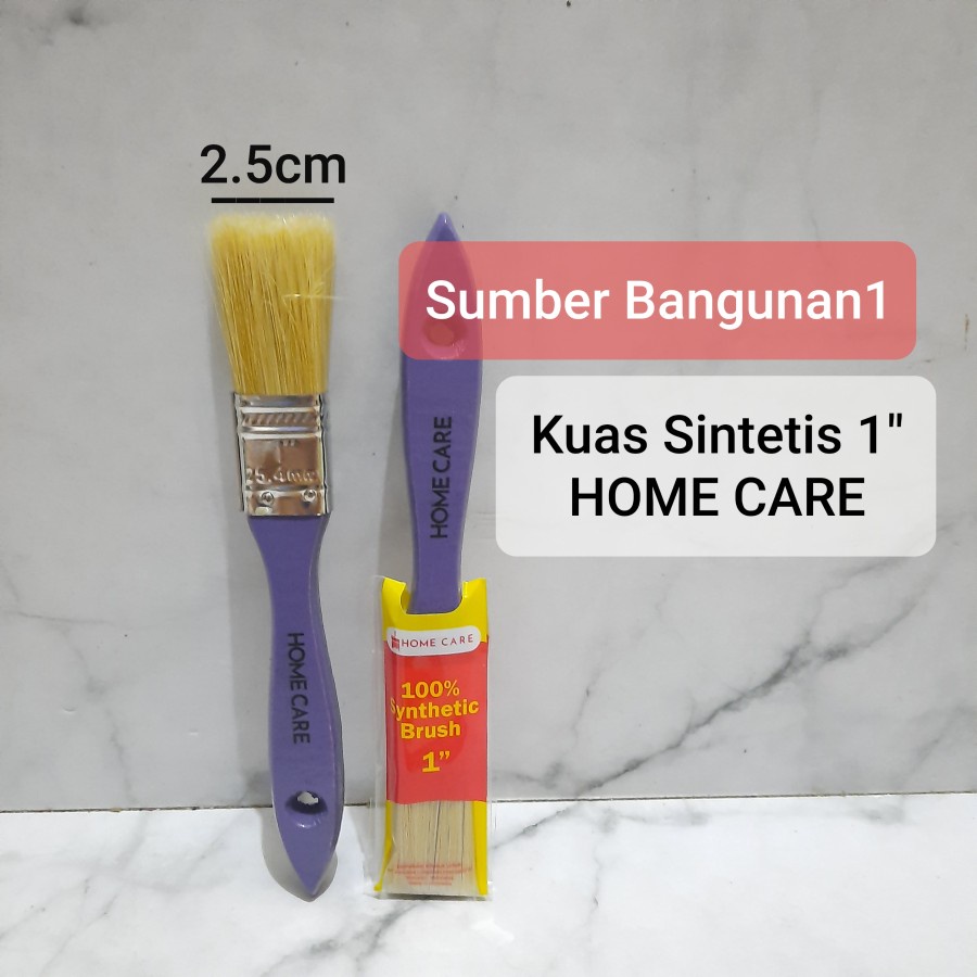 Kuas Sintetis 1" HOME CARE kuas cat minyak tembok kayu halus 1 inch