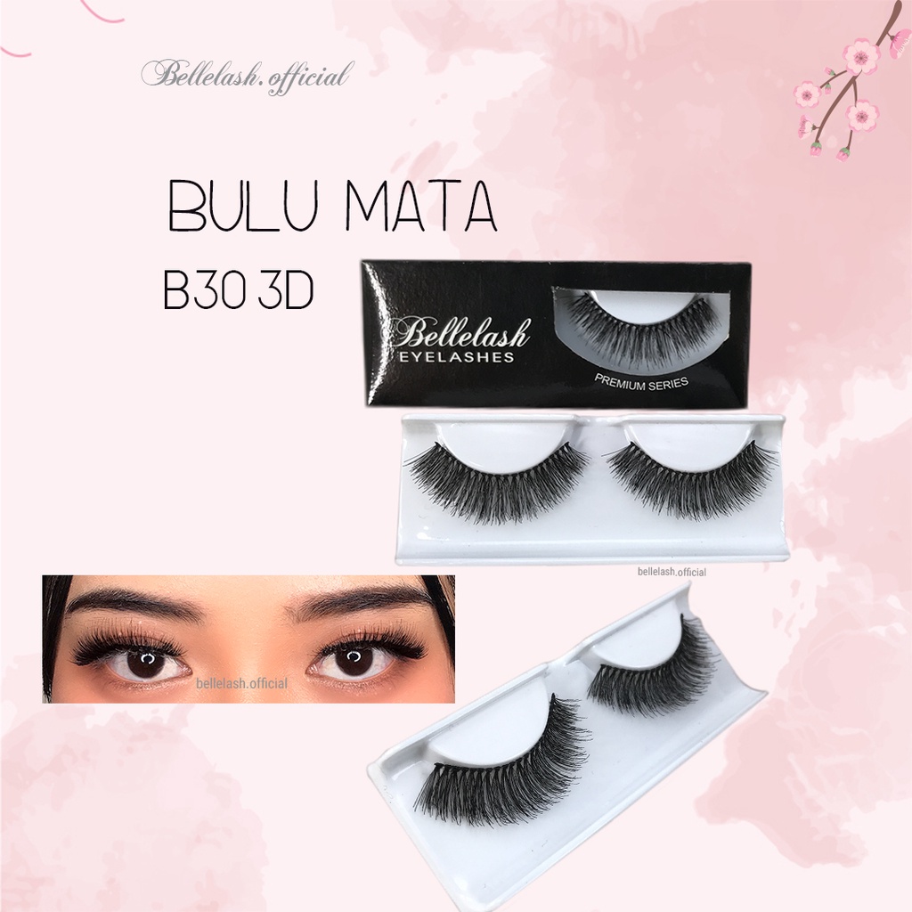 B30 3D Bulu Mata Palsu Handmade Natural False Eyelash Eye Lashes