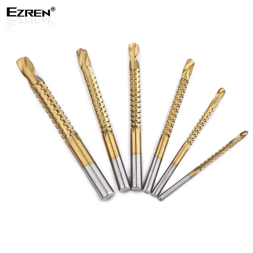 Ezren EZ-0151 6PCS Mata bor GerGaji HSS drill Titanium Coated 3-8mm