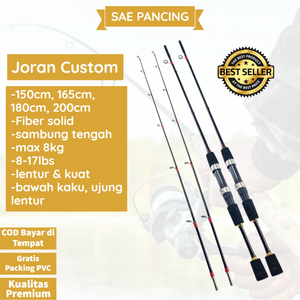 Joran Fiber Solid Joran Casting Kolam Kujiro Fiber 8-17lb Max 7kg Murah COD Pancing Casting Murah Pr
