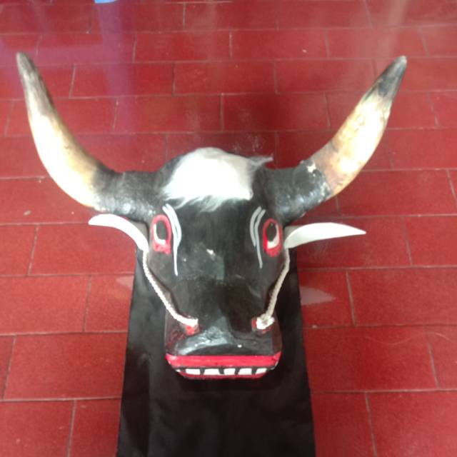 PROMO Banteng Bantengan kuda lumping anak - Topeng banteng kayu anak