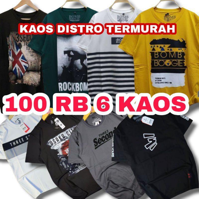 PAKET USAHA 100 RIBU 6 KAOS MOTIF DISTRO | KAOS DISTRO | KAOS DISTRO PRIA | KAOS DISTRO MURAH | KAOS DISTRO WANITA