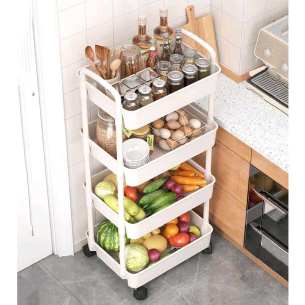 DEJAVU RAK TROLI SUSUN SERBA GUNA RAK DAPUR STANLESS RAK SALON KAMAR MANDI