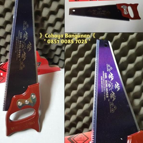 Gergaji Kayu CARL SCHLIEPER Tjap Cap Tiga Mata 16" Inch Inc 16Inch