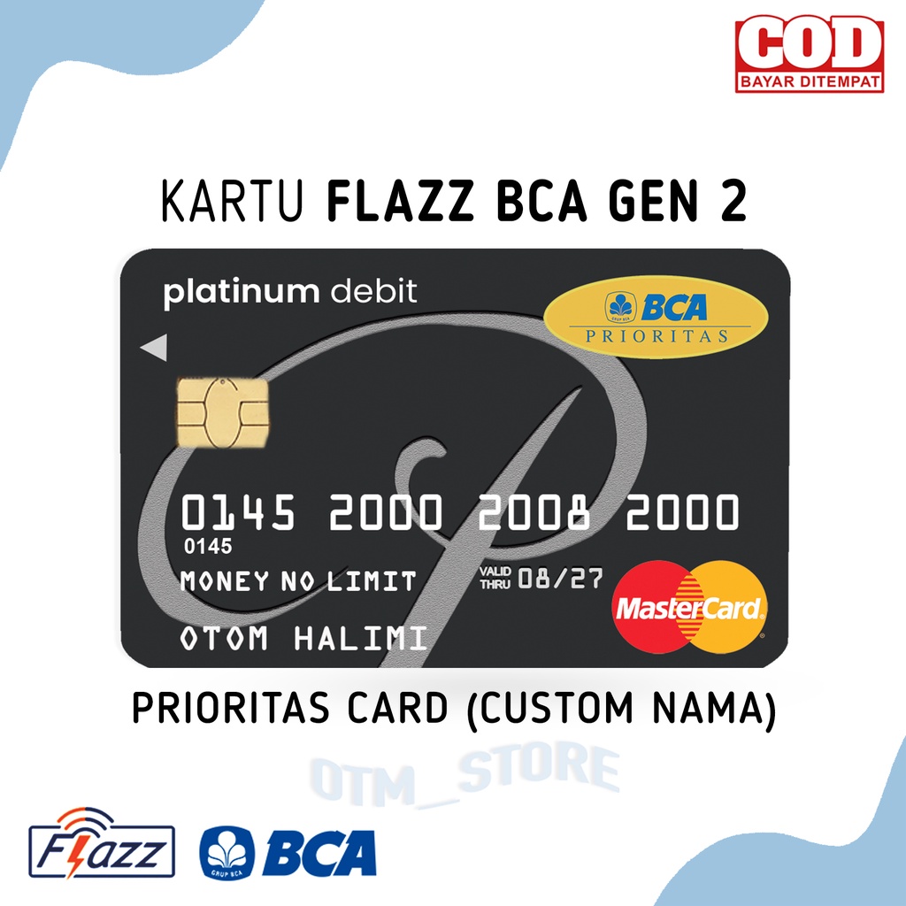 Jual Kartu FLAZZ BCA GEN 2 Terbaru Design Prioritas & Black Card Card
