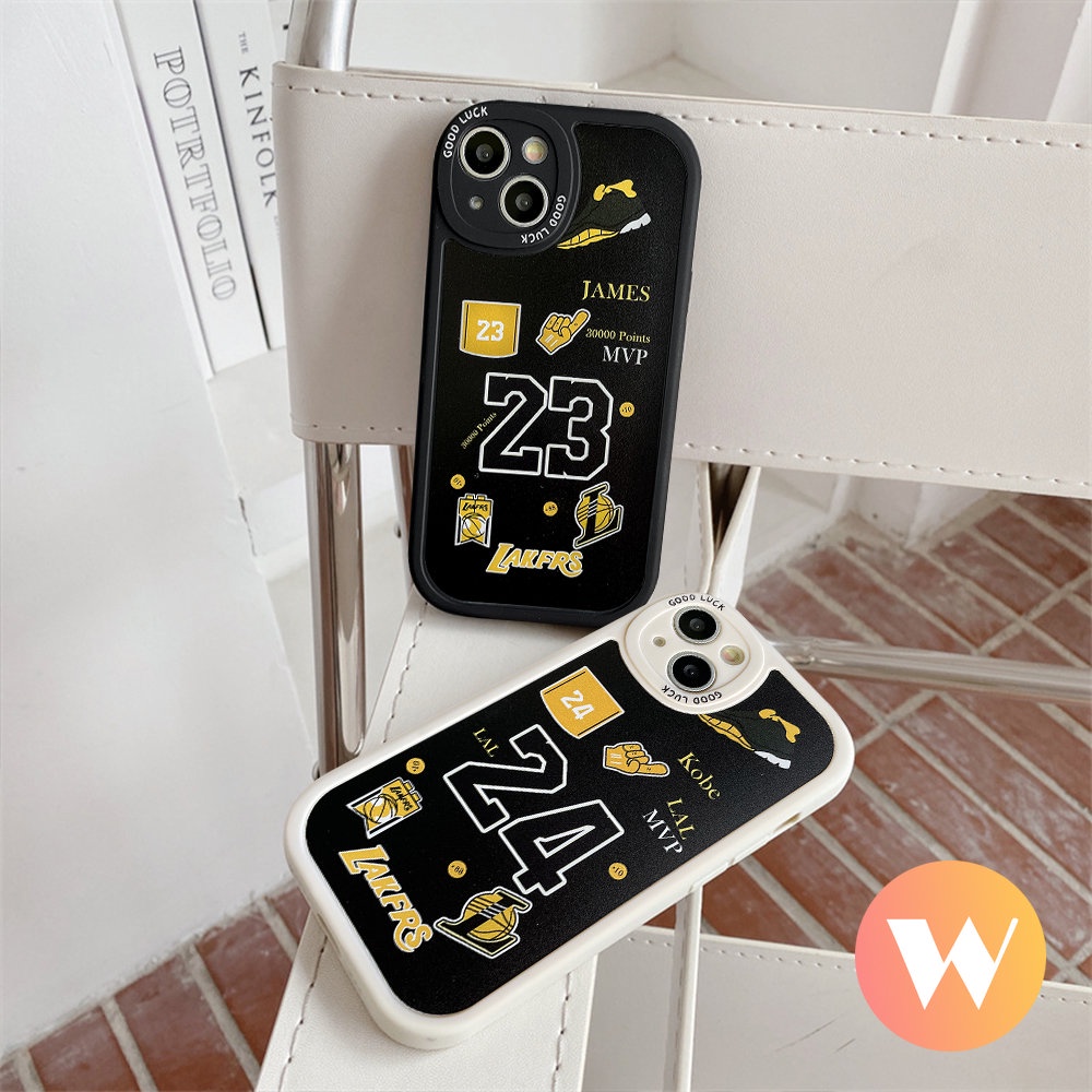 Soft Case TPU Motif Label N.B.A Kobe James Untuk IPhone 11 7Plus XR X XS Max 13 12 14 11 Pro Max 8 6 7 14 6s Plus SE 2020