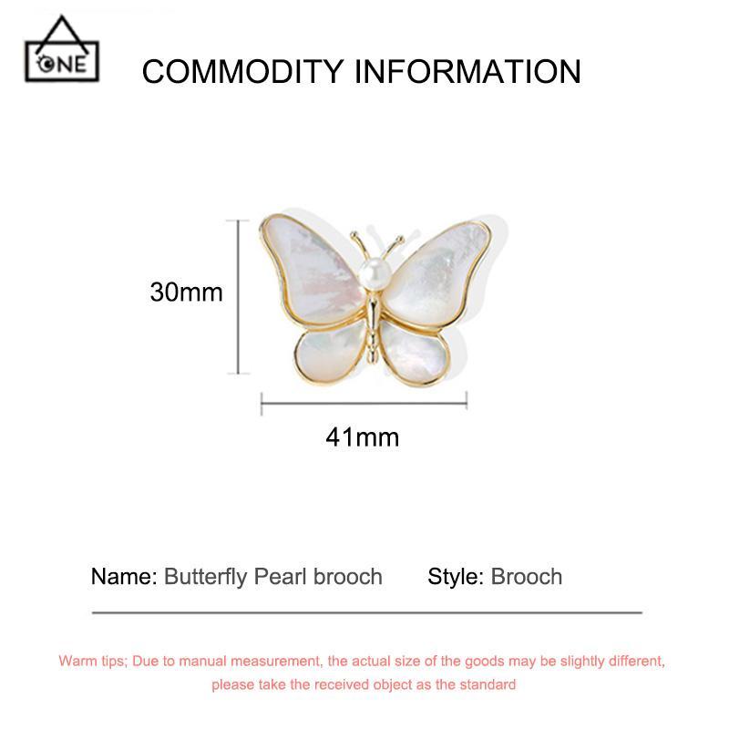 COD❤️Bros Kupu-kupu Mutiara Busana Wanita Aksesori Jas Temperamen Kelas Atas-A.one