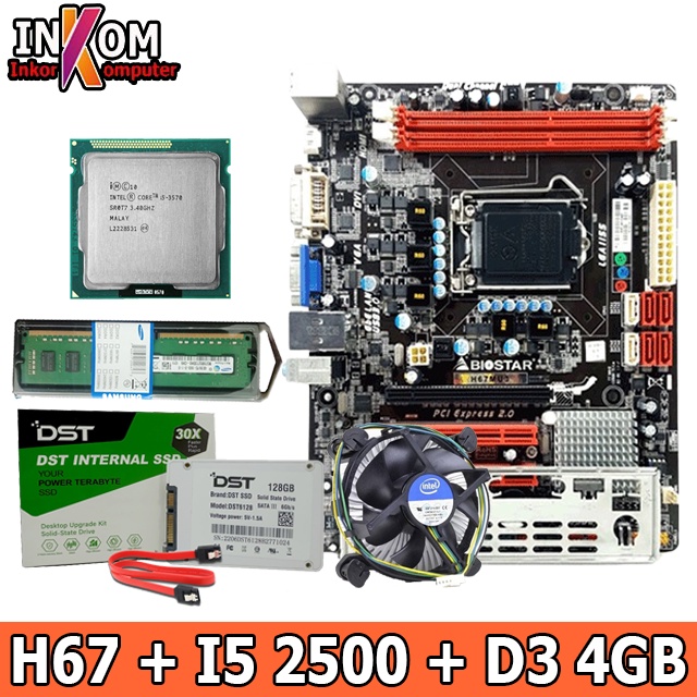 Mainboard Motherboard Mobo H67 Socket 1155 Intel H67 + Processor i5 2500