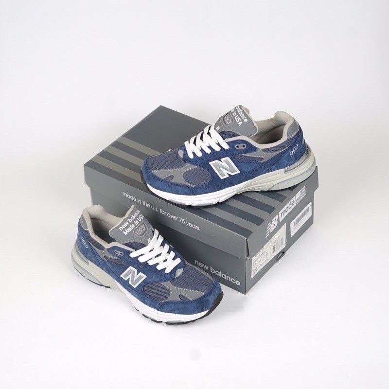 NB New Balance 993 Vintage Indigo Navy "Pria & Wanita" 100% Original BNIB ( Gratis kaos kaki & Paper