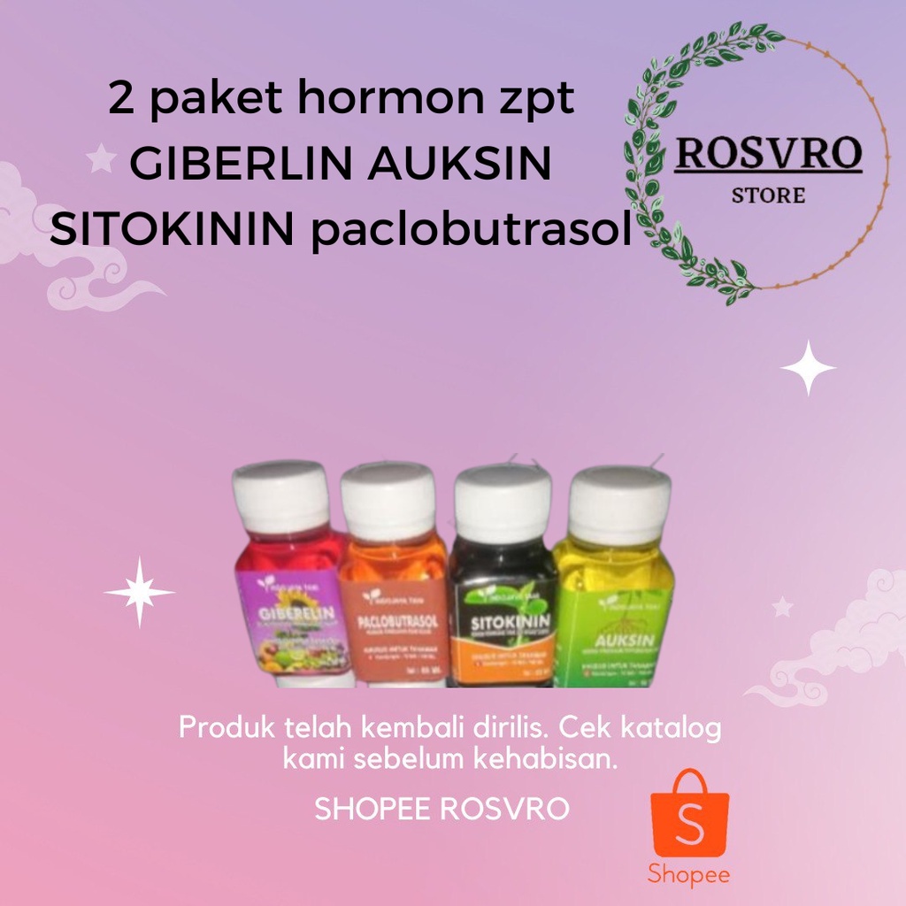 2 paket hormon zpt GIBERLIN AUKSIN SITOKININ paclobutrasol