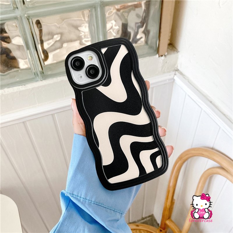 Soft Case TPU Motif Zebra Untuk iPhone 6 6s 7 8 Plus 11 XR 12 13 14 Pro MAX 14 Plus X XS MAX SE 2020