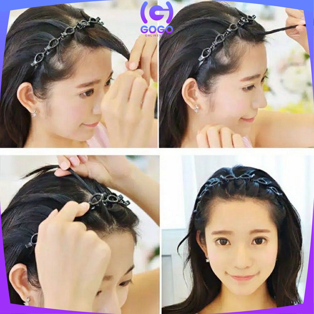 GOGO-C71 96 Headband Bando Korea Style Bandana Polos Bendo Kain Motif Impor / Bando Jepit Rambut