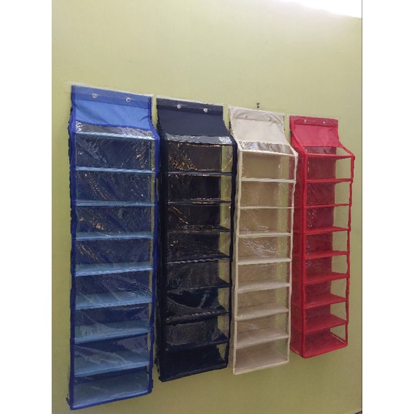 RAK SEPATU GANTUNG POLOS 9 KOLOM