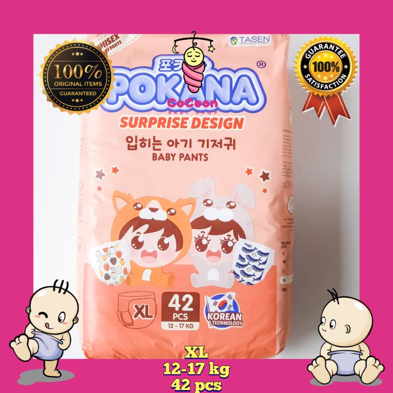 Popok Bayi Tipe Celana Pokana XL42 XL 42 Pant