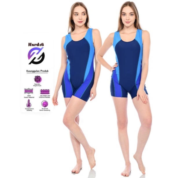 Jual Baju Renang Wanita Dewasa Bikini ATLET cup-BH black UV Protection