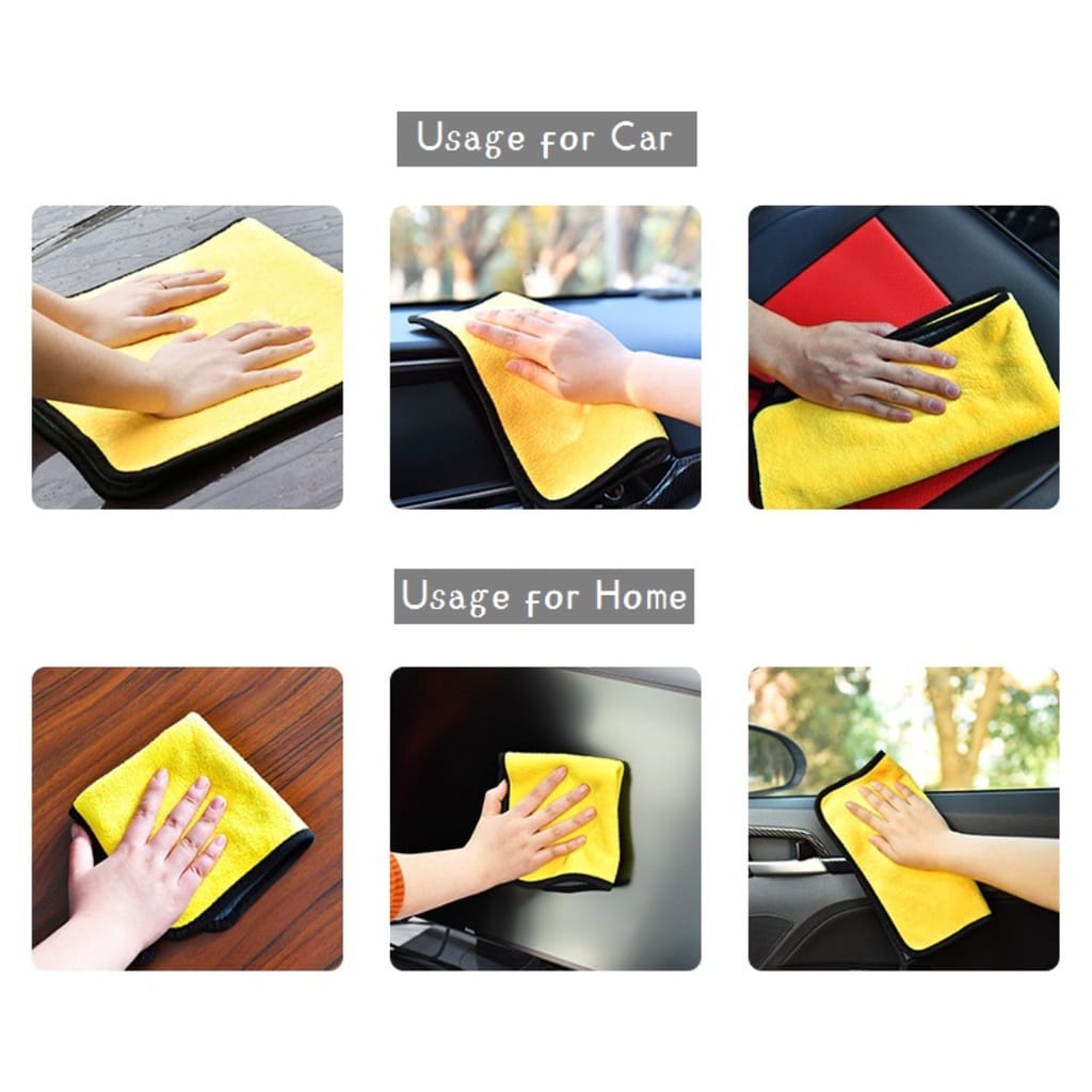 (HJ_888)Kain Lap Microfiber 30 x 40  / Kain Lap Mobil Tebal 2 Warna