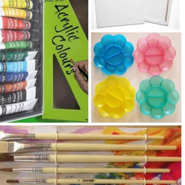 

Paket Lukis Kanvas (kanvas 30x40+kuas+palet+cat akrilik)