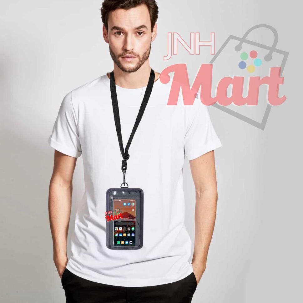 シ Sako Wallet Tas Kalung Leher Dompet HP Gantung Touchscreen Gantungan Handphone Kartu Layar Sentuh 