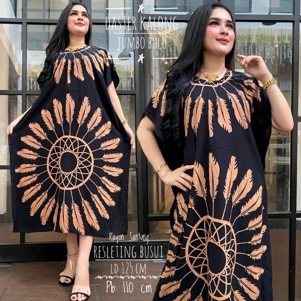 Daster Kalong Lowo Jumbo LD 130 Bahan Rayon Baju Tidur Wanita Bumil