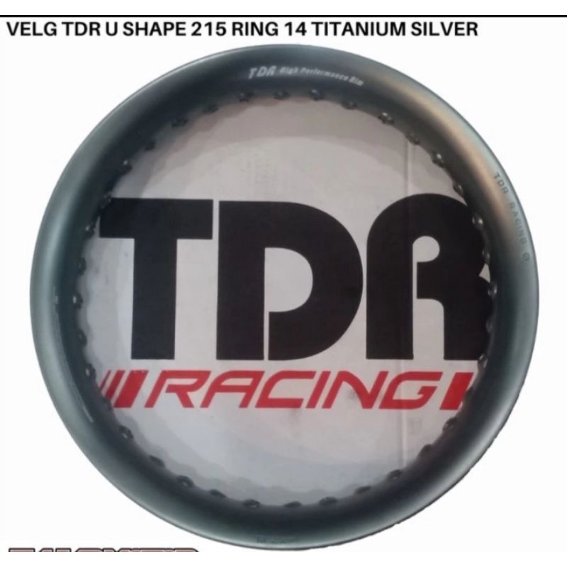 Velg TDR U shape 215 14 Titanium, Velg Peleg TDR Ukuran 215 ring 14 Titanium Murah Promo