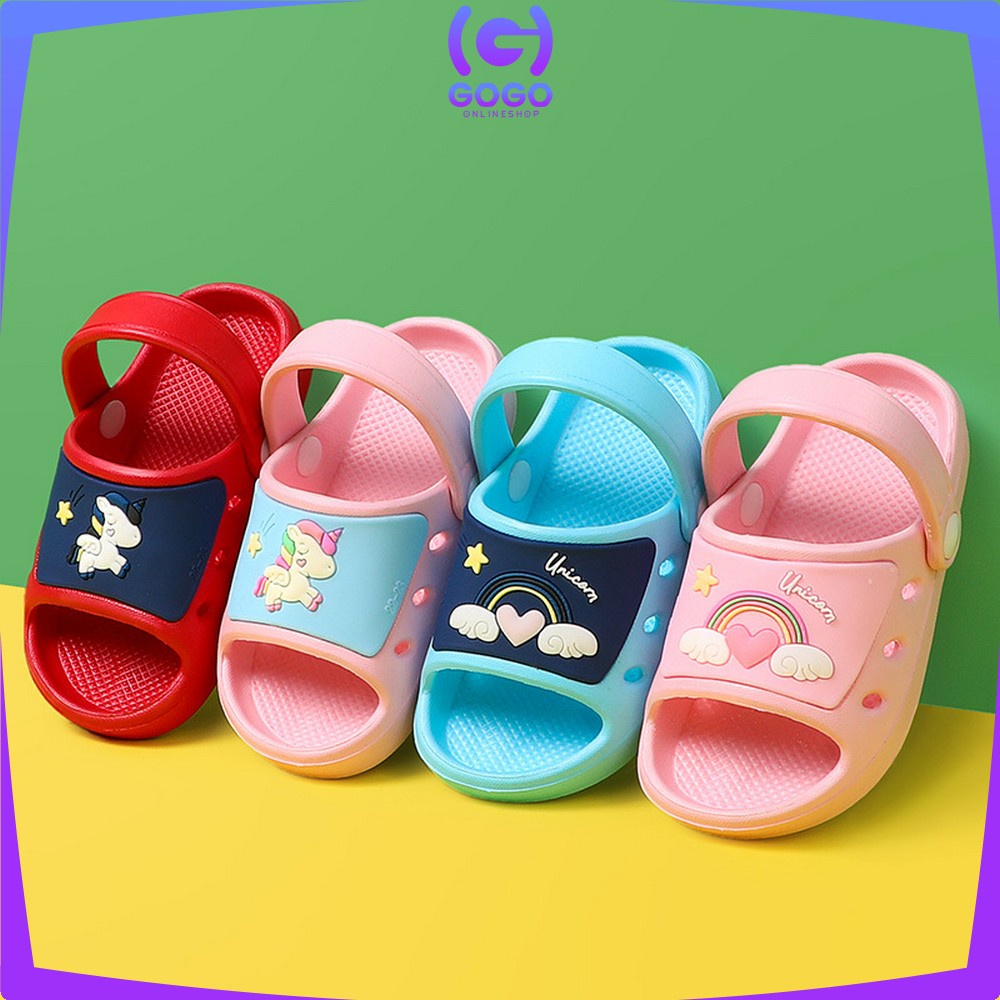 GOGO-S10 Sandal Selop Karakter Sendal Slop Karet Anak Sandal Slop Eva Model Tali Belakang Anak Impor