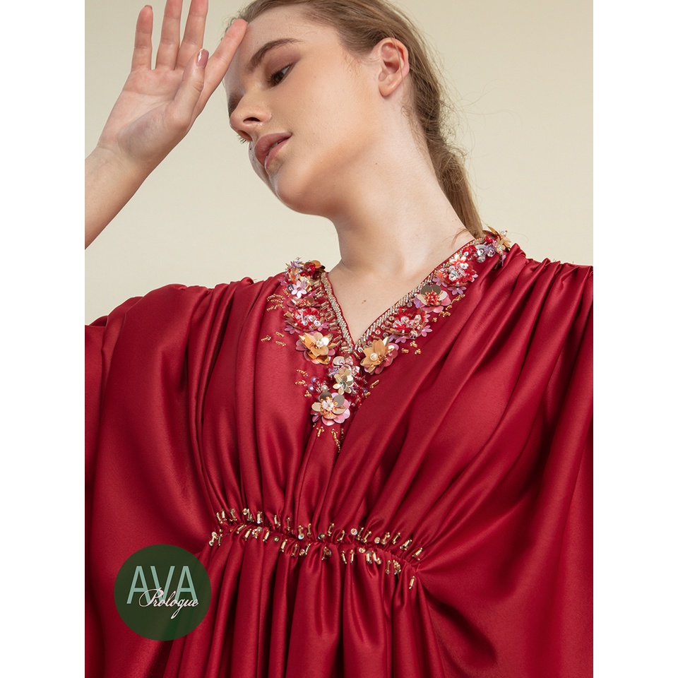 AVA Prologue - GWYNE DRAPED KAFTAN IN MAROON