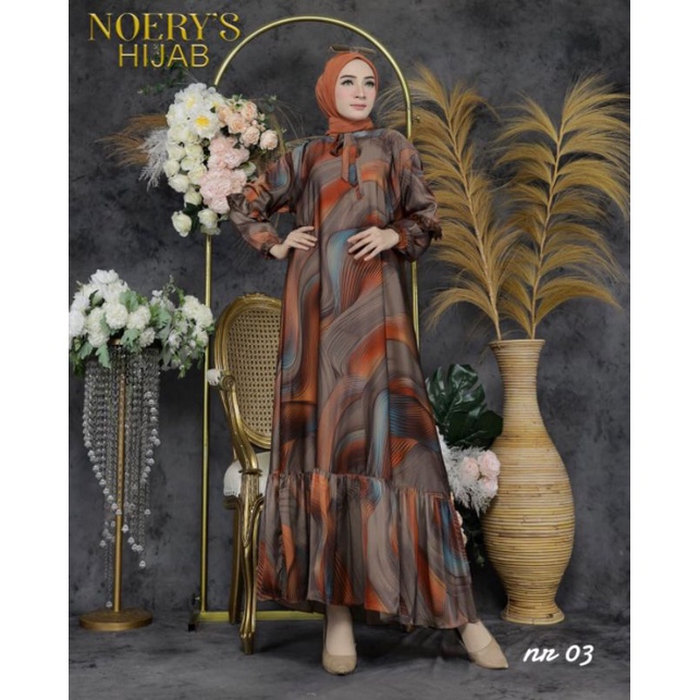 dress armani silk printing premium original noerys