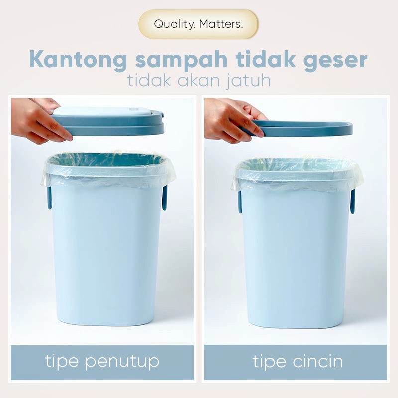 Tempat Sampah  Besar 8L/13L Tong Sampah Aesthetic Portabel Tempat Sampah Dapur Tempat Sampah Otomatis Tempat Sampah Tamu Kamar Mandi Dapur COD