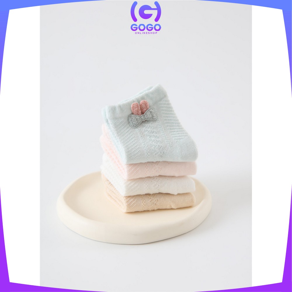 GOGO-P214 Kaos Kaki Anak Balita Gemoy Motif Kelinci Kaus Kaki Baby Unisex Anti Slip Bahan Katun Elastis Baby Socks