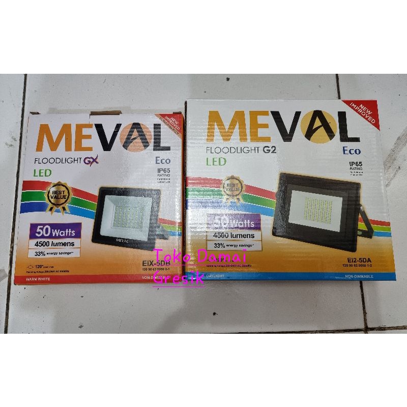 Meval Floodlight Eco 50w. Lampu Led sorot outdoor 50Watt. Flood Light