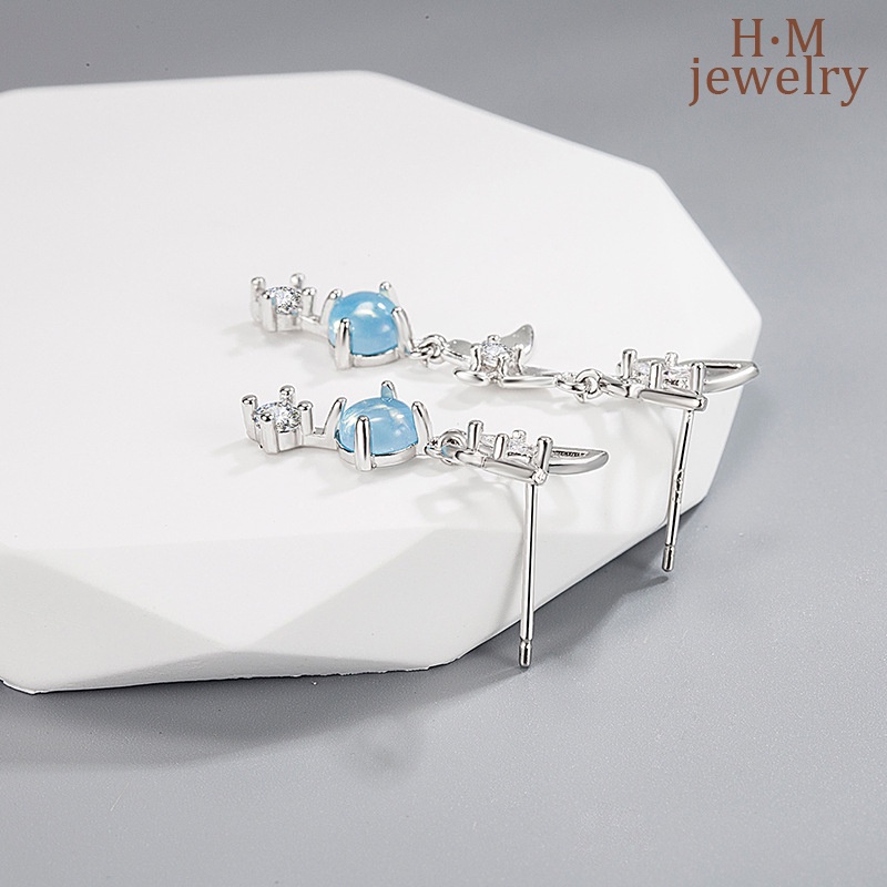 Anting Tusuk Sterling Silver 925 Desain Kupu-Kupu Asimetris Simple Untuk Wanita 2022