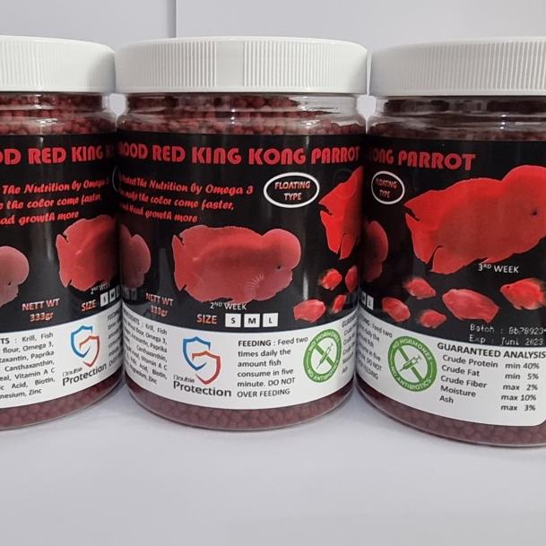 Exotic Life Super Blood Red King Kong Parrot Pakan Parrot &Lohan 333gr - M