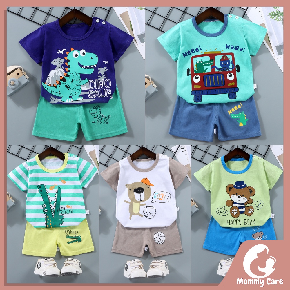 MOMMYCARE SETELAN ANAK 0 2 TAHUN SETELAN BAYI PIYAMA BAYI BAJU PENDEK DAN CELANA PENDEK BAJU BAYI LAKI LAKI BAJU BAYI PEREMPUAN #B138 - #B142