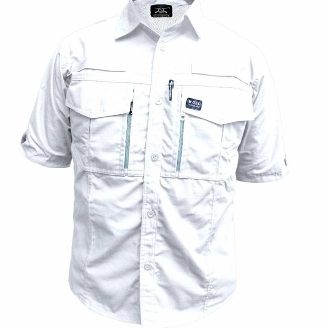KEMEJA TACTICAL W-TAC PENDEK TERBARU - Putih, M
