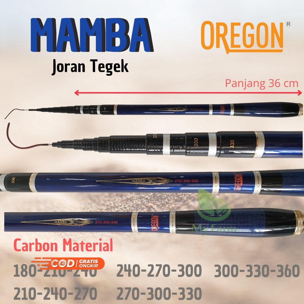 Joran Pancing Tegek Zoom Oregon Mamba 180 210 240 270 300 330 360 Ruas Pendek Atau Tangkai Alat Manc