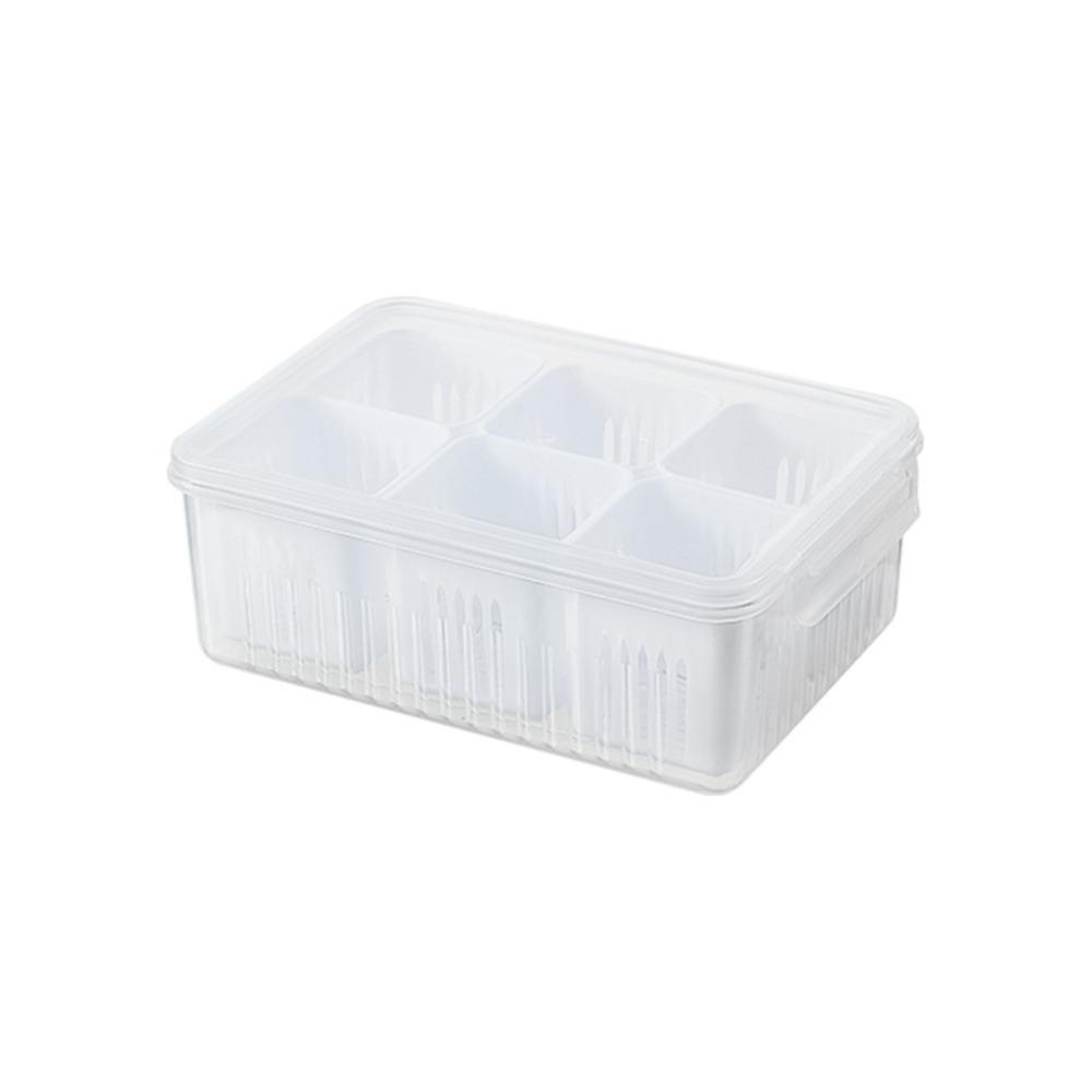 Solighter Garlic Fresh-keeping Box Transparan Multi-Fungsi Kulkas Freezer Organizers Dapur Gadget Sealing Kotak Penyimpanan Makanan Kotak Sayur Dengan Penutup