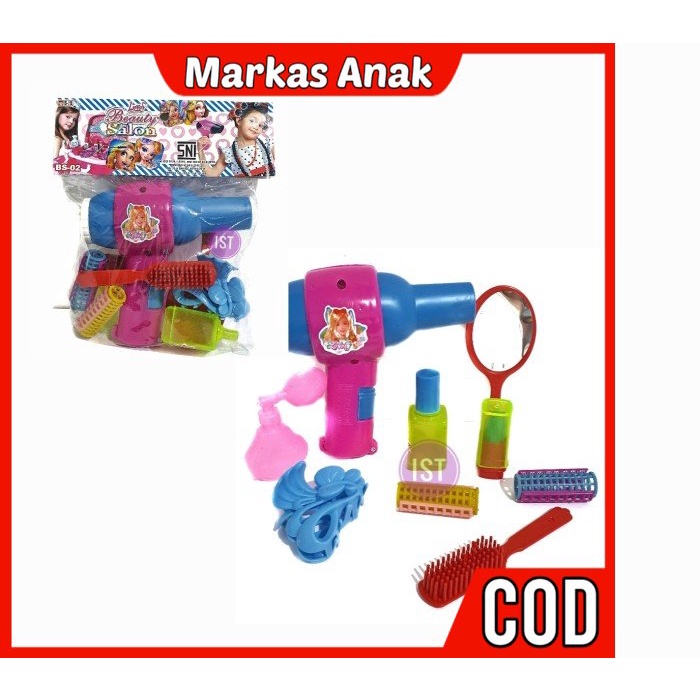 Mainan Anak Anak Umur 3 4 5 6 7 Tahun Hadiah Lovely Beauty Salon Peralatan Make up No.BS-02 Murah