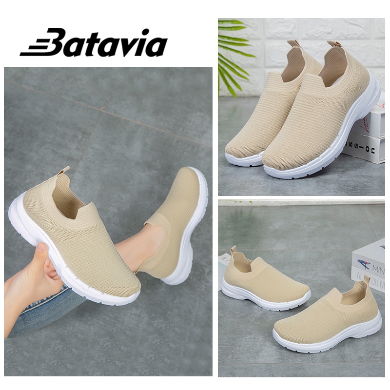 Batavia2023 Baru Impor Sepatu Wanita Terbang Tenunan Bernapas Kasual Sepatu Olahraga Sepatu Wanita Sepatu Sekolah Non-Slip Sepatu Siswa Sepatu Olahraga D7