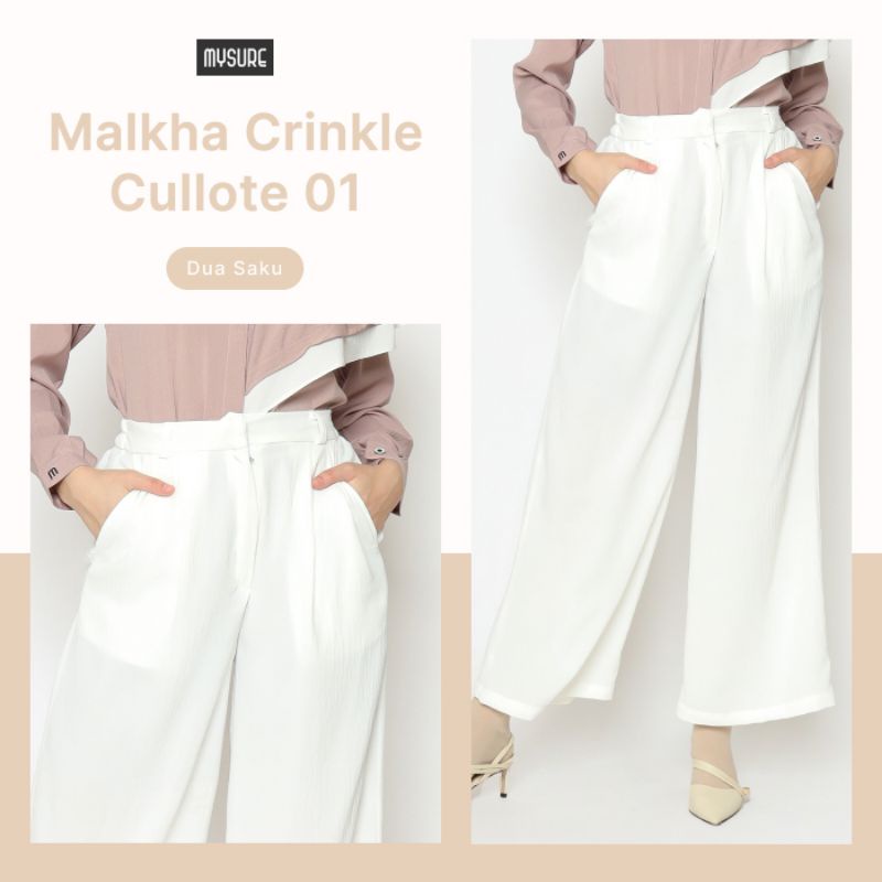 CELANA KULOT ELEGANT MALKHA CRINKLE CULLOTTE 01