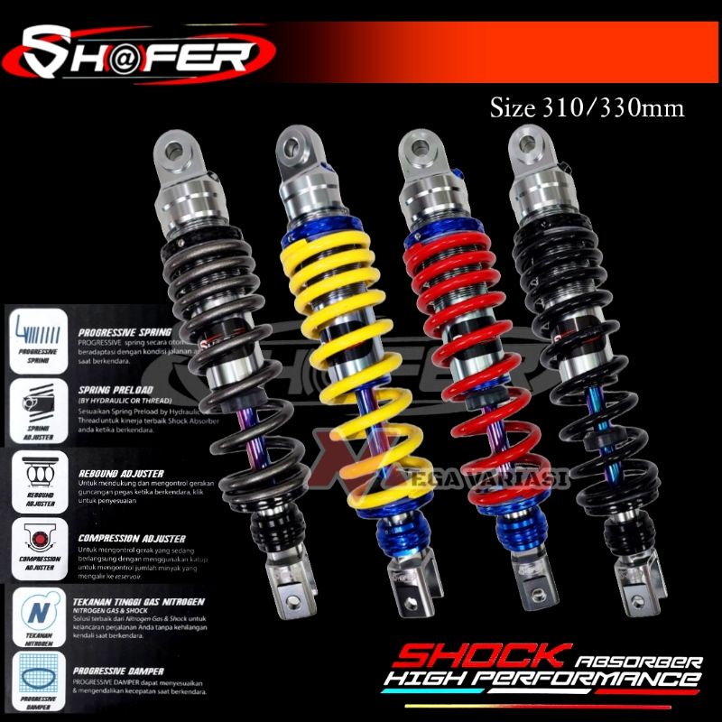 SHOCKBREAKER ABSORBER MOTOR MATIC SHOCK BREAKER BELAKANG MOTOR MATIC STELAN FUNGSI PREMIUM COCOK UNTUK MIO BEAT SCOOPY FINO GENIO VARIO FAZZIO DLL