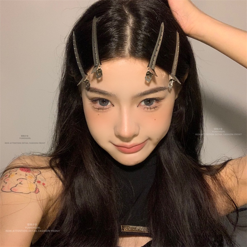 Jepit Rambut Poni Samping Model Panjang Untuk Aksesoris Perempuan