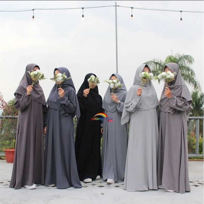 Gamis Thalia | Gamis Pelangi Hijab | Gamis Woolpeach | Gamis Premium
