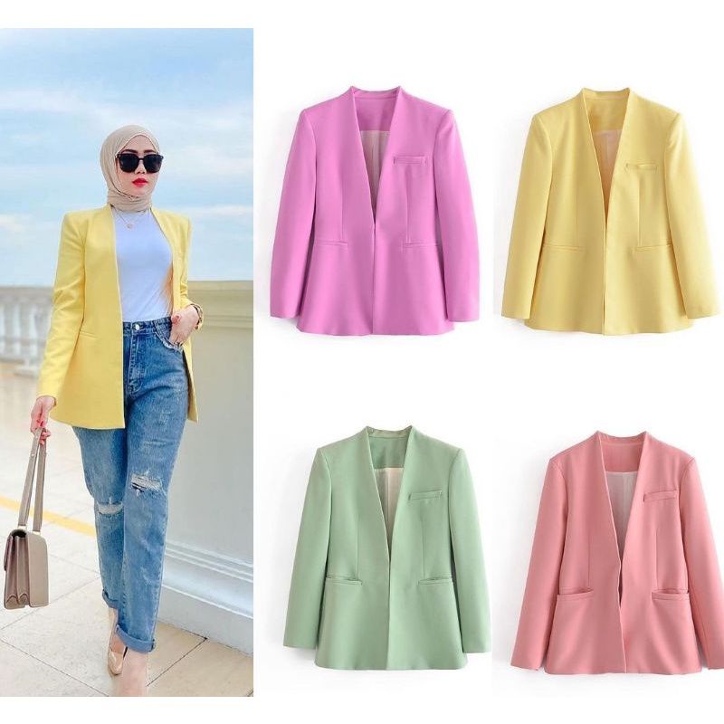 Blazer Wanita Kantor Blezer Wanita Hijab Blazer Wanita Korea
