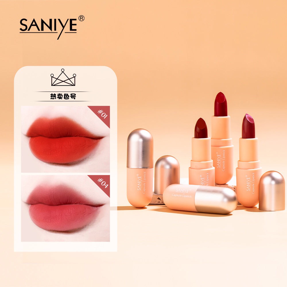 CSG111 SANIYE Lipstik Velvet Matte Tahan Lama Lipstick Tahan Air Long Lasting Waterproof lip gross BPOM