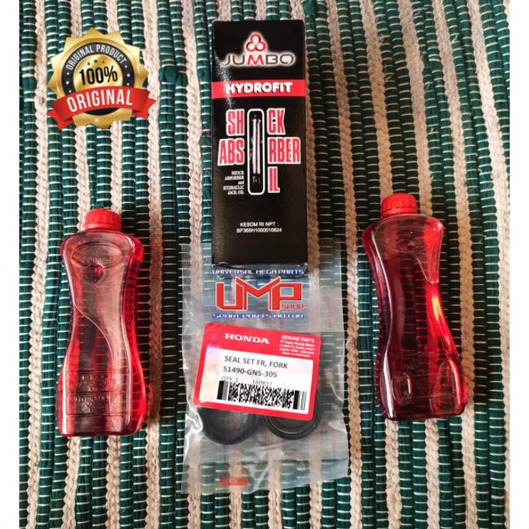 Paket Seal shock GN5 + Oli shock jumbo sil shok seal shok sil sok Supra, grand, beat, beat fi beat pop Vario 110 Vario 125 Vario 150 Genio Scoopy Revo Blade Revo fit dll