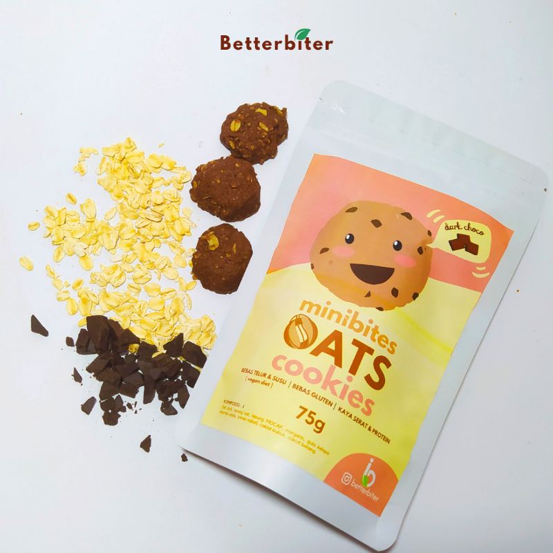 

Oatmeal Cookies - Dark Chocolate (75g) - Betterbiter / vegan busui friendly