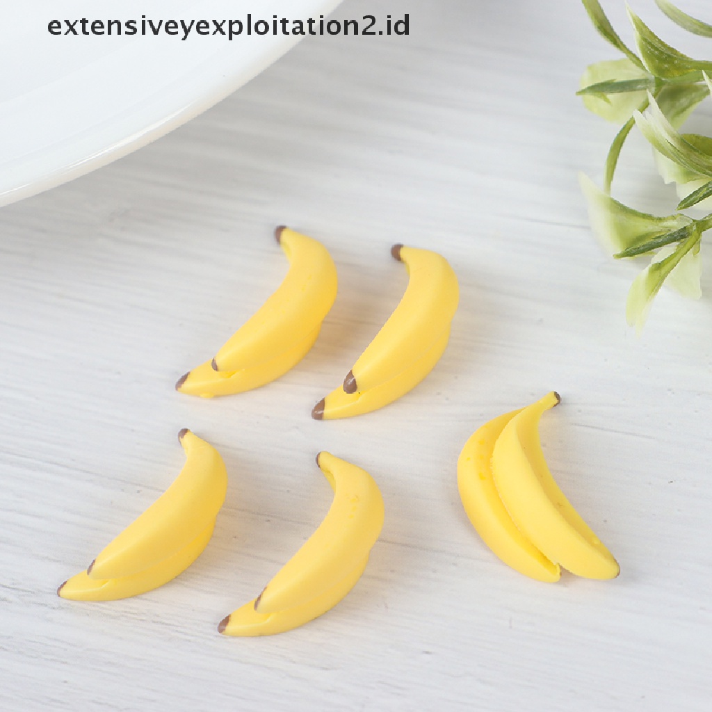 10pcs / Set Mainan Miniatur Pisang Skala 1: 12 Untuk Aksesoris Rumah Boneka