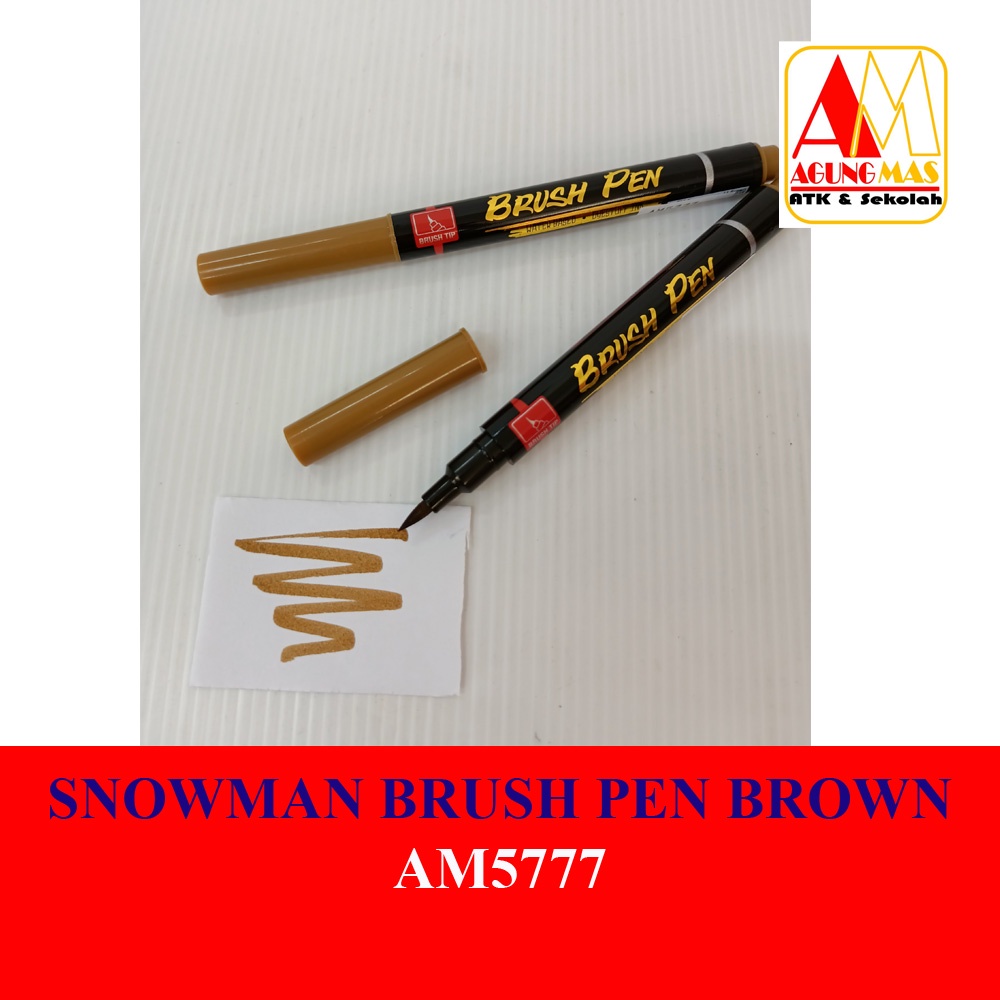 

SNOWMAN BRUSH PEN BROWN