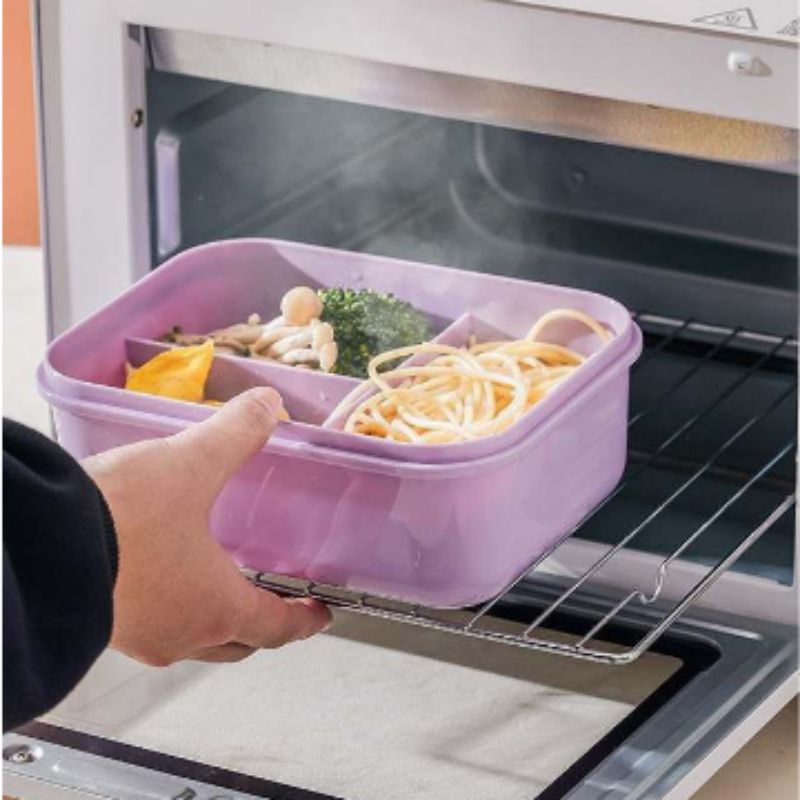 Kotak Bekal 3 Sekat Anti Tumpah / Kotak Makan BPA FREE  / Lunch Box